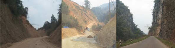 Hình 3 48 Đường đang làm từ Mương Hiêm qua VQG Nam Ét Phu Lơi Hình 3 49 Đường 3