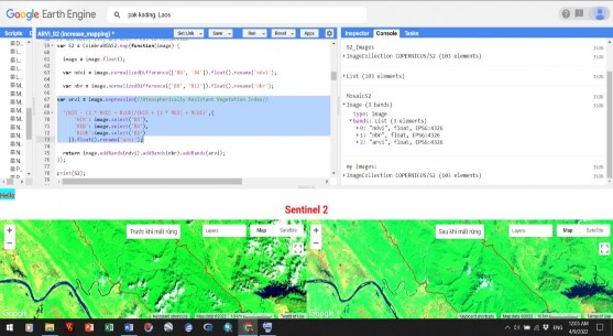 Hình 3 15 Ảnh chỉ số ARVI trước và sau kỳ được lựa chọn Các bước 5