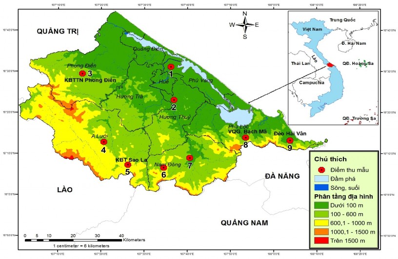 Hình 2 1 Bản đồ vị trí thu mẫu tại khu vực nghiên cứu 33 Các tài liệu khoa 1