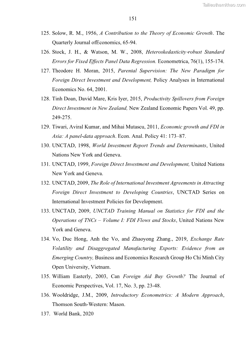 Luận án tiến sĩ quản trị kinh doanh Hiệu ứng lan tỏa của đầu tư trực tiếp nước ngoài FDI tại tỉnh Savannakhet, Lào - 14 Trang 163