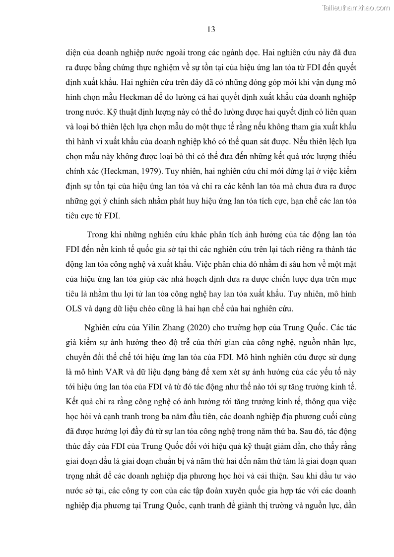 Luận án tiến sĩ quản trị kinh doanh Hiệu ứng lan tỏa của đầu tư trực tiếp nước ngoài FDI tại tỉnh Savannakhet, Lào - 3 Trang 25