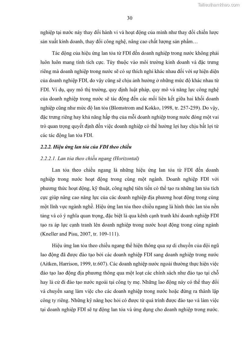 Luận án tiến sĩ quản trị kinh doanh Hiệu ứng lan tỏa của đầu tư trực tiếp nước ngoài FDI tại tỉnh Savannakhet, Lào - 4 Trang 42