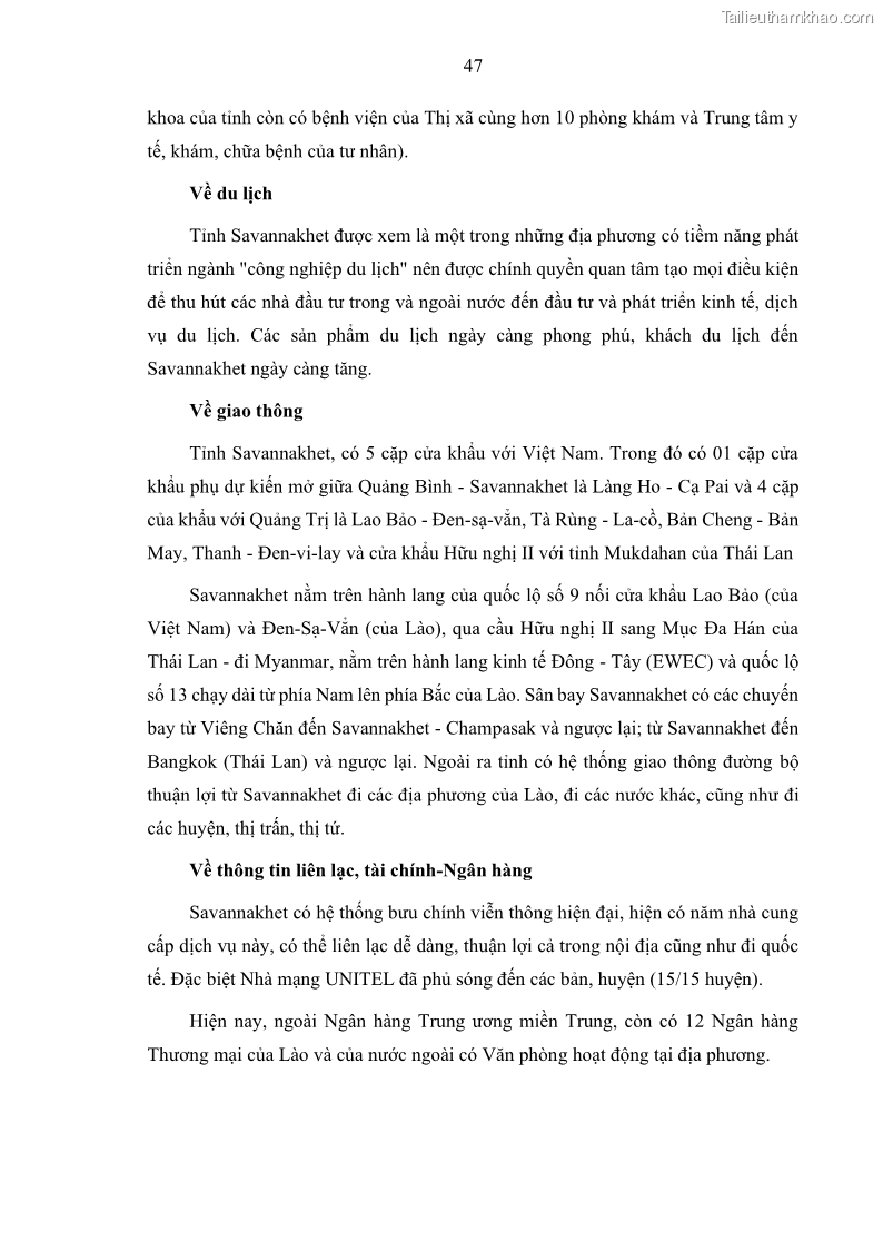 Luận án tiến sĩ quản trị kinh doanh Hiệu ứng lan tỏa của đầu tư trực tiếp nước ngoài FDI tại tỉnh Savannakhet, Lào - 5 Trang 59