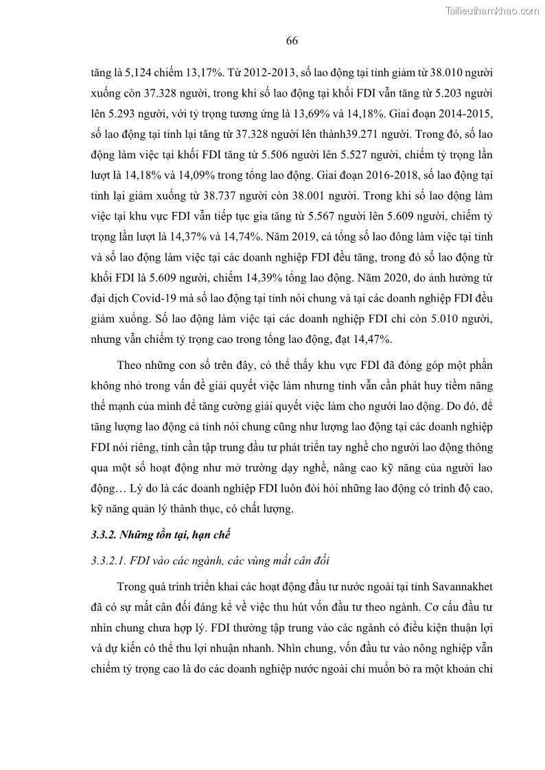 Luận án tiến sĩ quản trị kinh doanh Hiệu ứng lan tỏa của đầu tư trực tiếp nước ngoài FDI tại tỉnh Savannakhet, Lào - 7 Trang 78