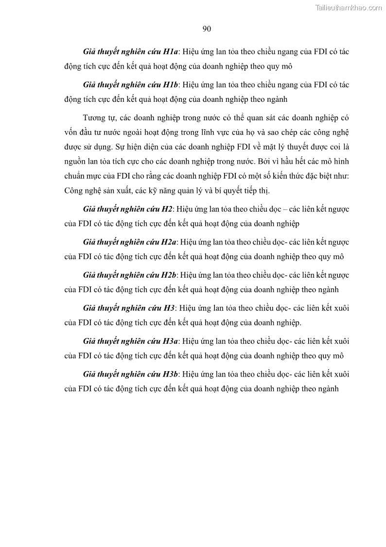 Luận án tiến sĩ quản trị kinh doanh Hiệu ứng lan tỏa của đầu tư trực tiếp nước ngoài FDI tại tỉnh Savannakhet, Lào - 9 Trang 102