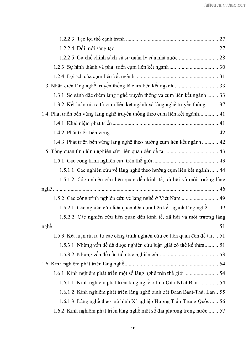 Luận án tiến sĩ quản trị kinh doanh Phát triển làng nghề truyền thống đá mỹ nghệ Non Nước - 1 Trang 5
