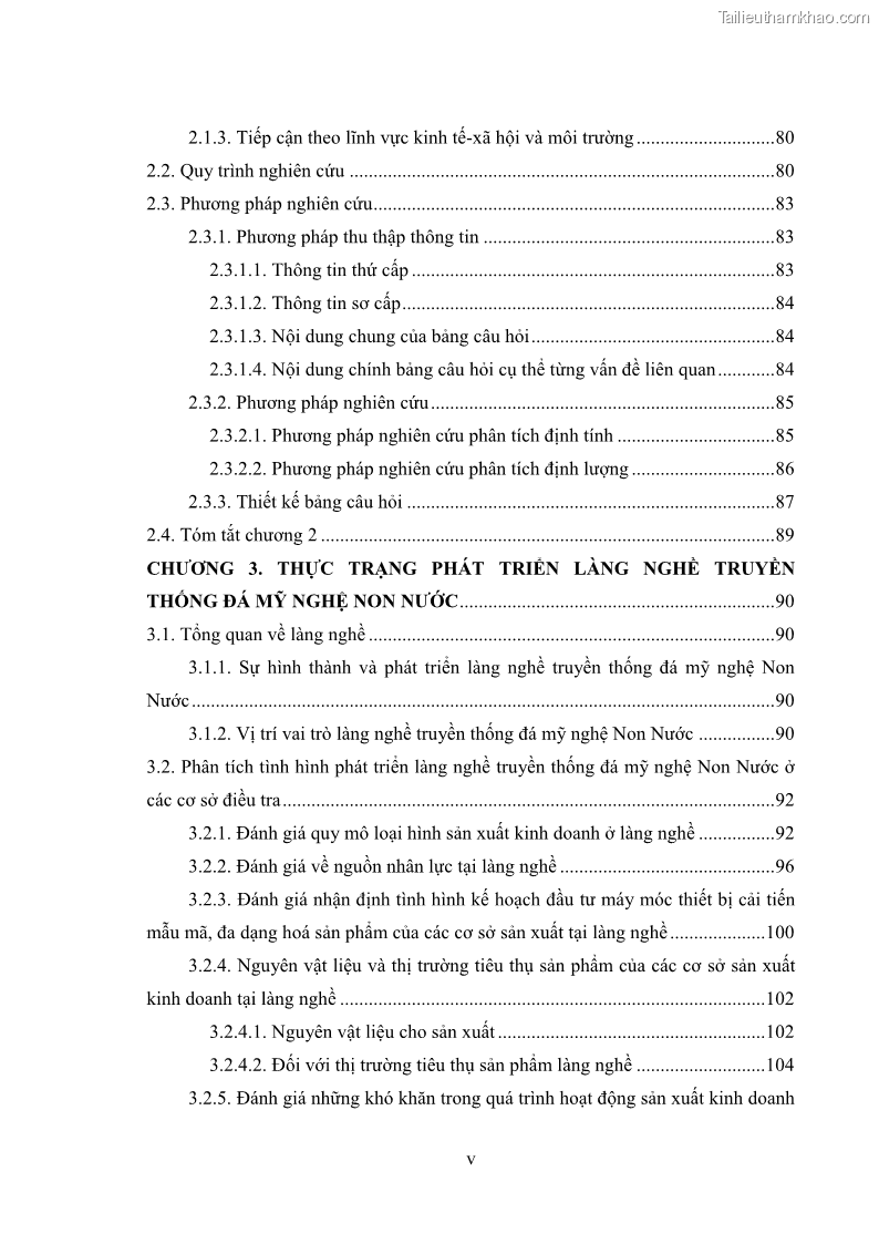 Luận án tiến sĩ quản trị kinh doanh Phát triển làng nghề truyền thống đá mỹ nghệ Non Nước - 1 Trang 7