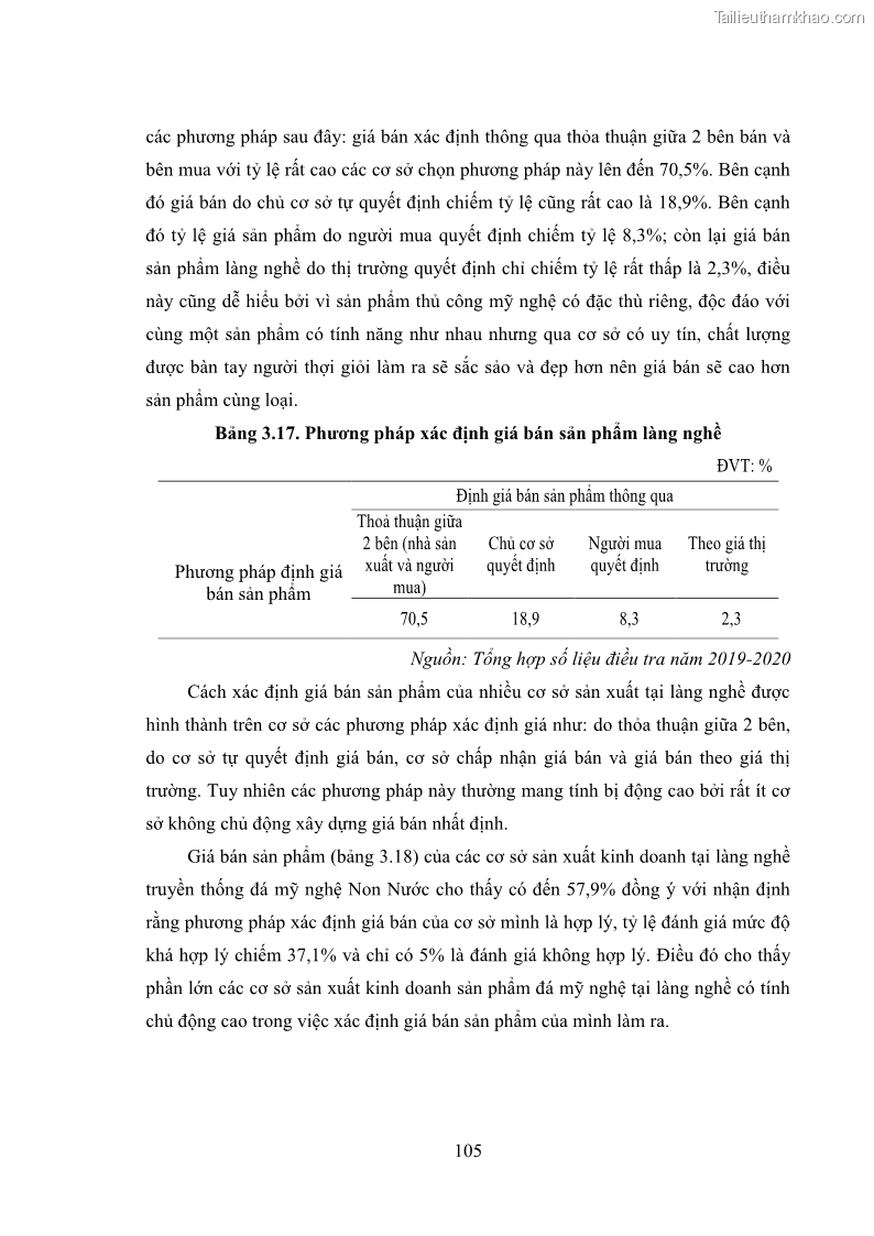 Luận án tiến sĩ quản trị kinh doanh Phát triển làng nghề truyền thống đá mỹ nghệ Non Nước - 10 Trang 119