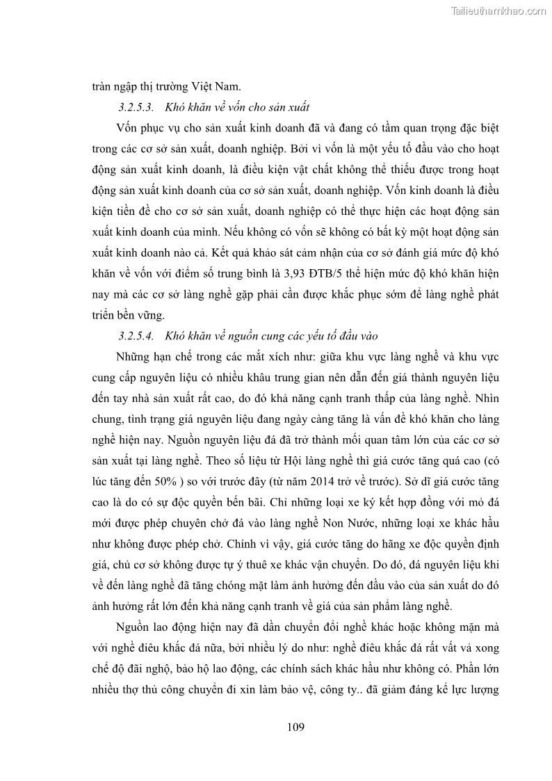Luận án tiến sĩ quản trị kinh doanh Phát triển làng nghề truyền thống đá mỹ nghệ Non Nước - 11 Trang 123