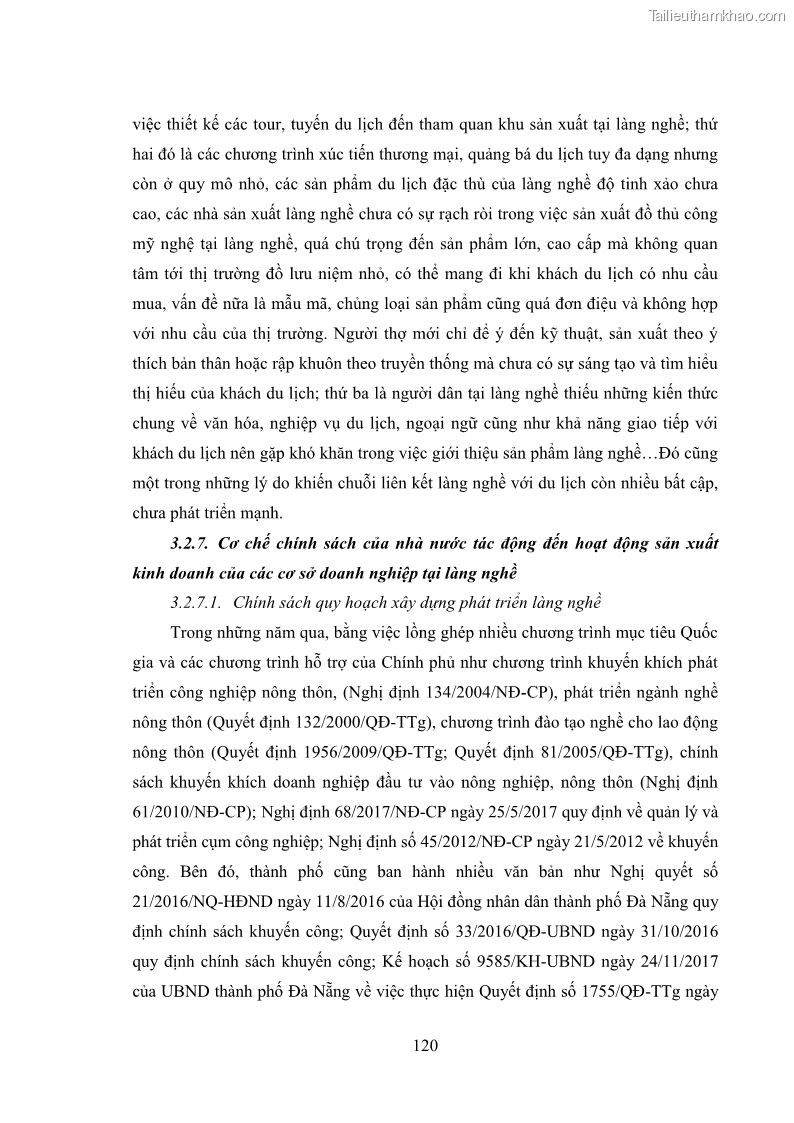 Luận án tiến sĩ quản trị kinh doanh Phát triển làng nghề truyền thống đá mỹ nghệ Non Nước - 12 Trang 134