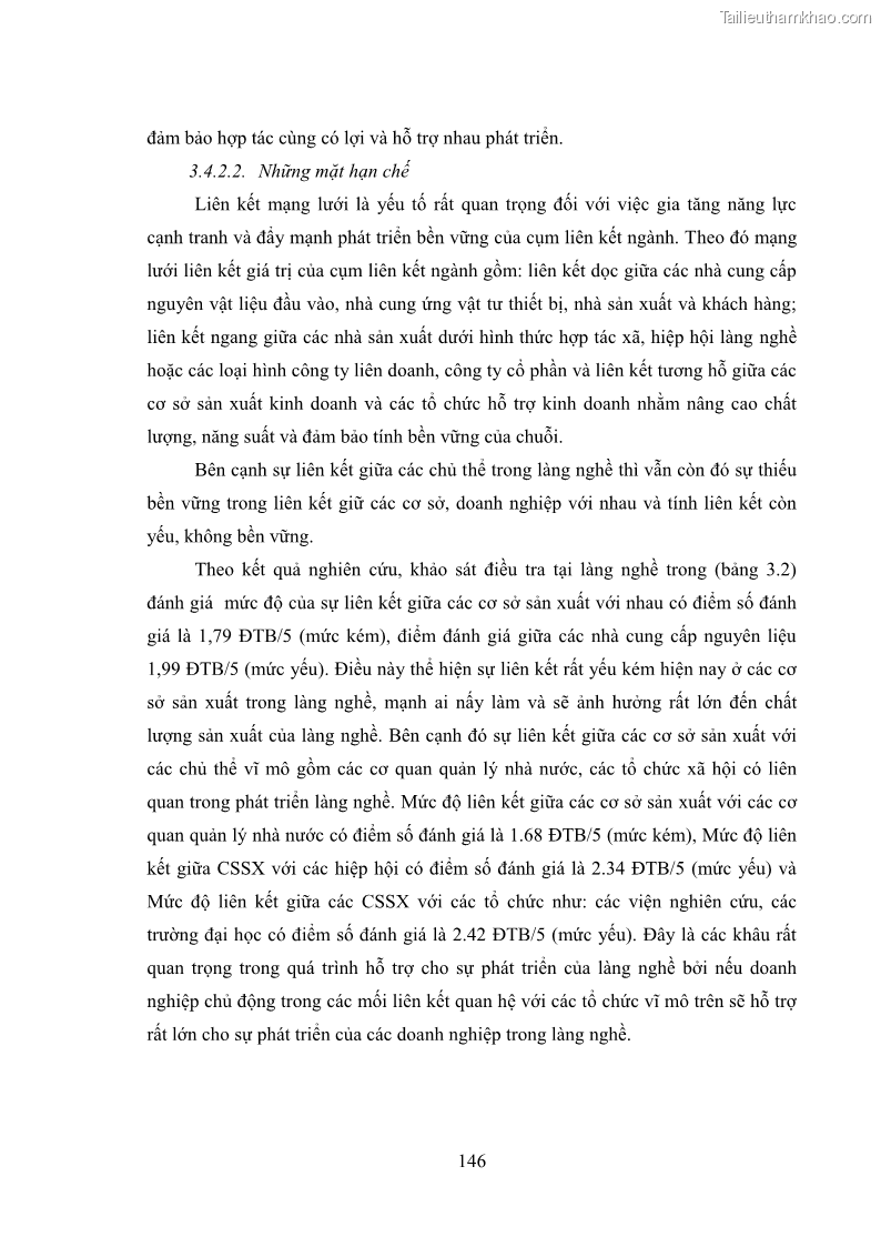 Luận án tiến sĩ quản trị kinh doanh Phát triển làng nghề truyền thống đá mỹ nghệ Non Nước - 14 Trang 160