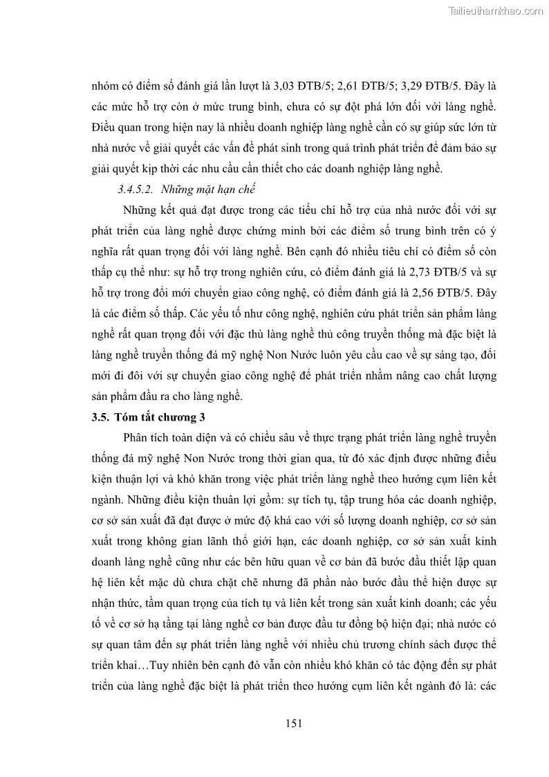 Luận án tiến sĩ quản trị kinh doanh Phát triển làng nghề truyền thống đá mỹ nghệ Non Nước - 14 Trang 165