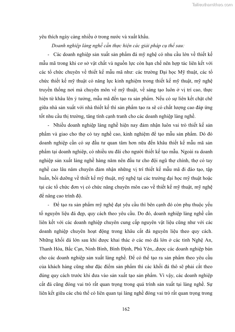 Luận án tiến sĩ quản trị kinh doanh Phát triển làng nghề truyền thống đá mỹ nghệ Non Nước - 15 Trang 176