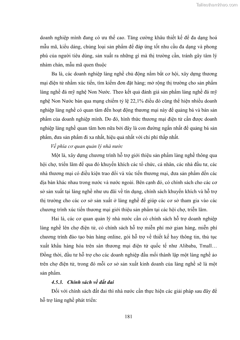 Luận án tiến sĩ quản trị kinh doanh Phát triển làng nghề truyền thống đá mỹ nghệ Non Nước - 17 Trang 195