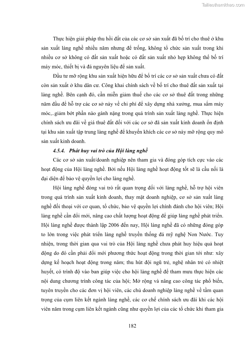 Luận án tiến sĩ quản trị kinh doanh Phát triển làng nghề truyền thống đá mỹ nghệ Non Nước - 17 Trang 196