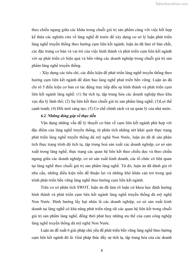 Luận án tiến sĩ quản trị kinh doanh Phát triển làng nghề truyền thống đá mỹ nghệ Non Nước - 2 Trang 22