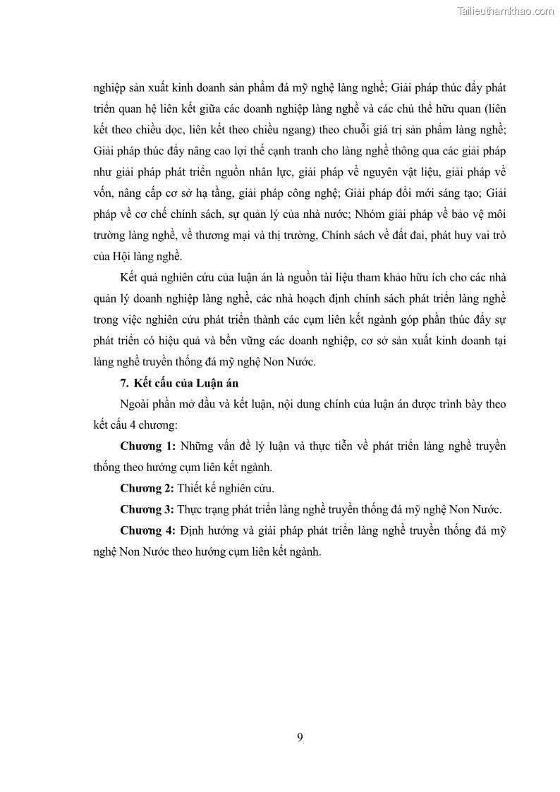 Luận án tiến sĩ quản trị kinh doanh Phát triển làng nghề truyền thống đá mỹ nghệ Non Nước - 2 Trang 23
