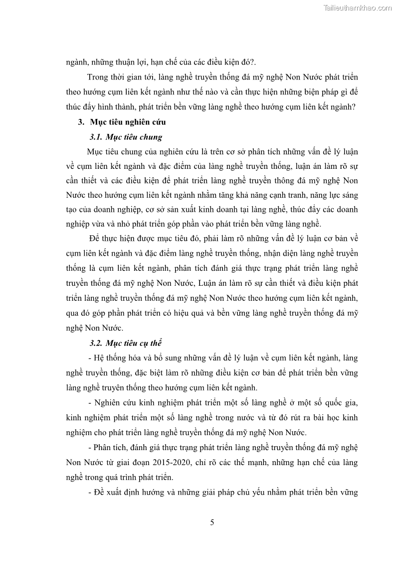 Luận án tiến sĩ quản trị kinh doanh Phát triển làng nghề truyền thống đá mỹ nghệ Non Nước - 2 Trang 19