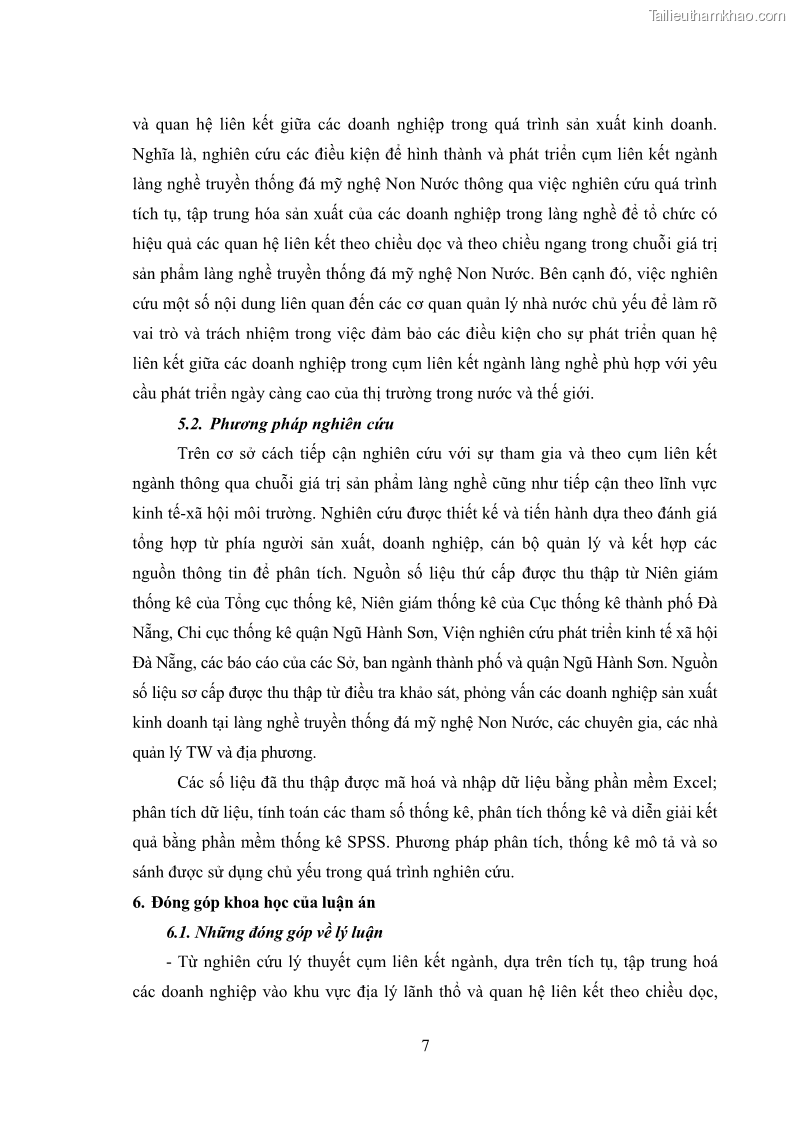 Luận án tiến sĩ quản trị kinh doanh Phát triển làng nghề truyền thống đá mỹ nghệ Non Nước - 2 Trang 21