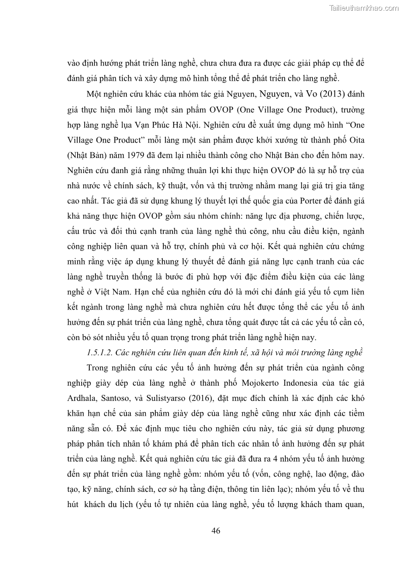 Luận án tiến sĩ quản trị kinh doanh Phát triển làng nghề truyền thống đá mỹ nghệ Non Nước - 5 Trang 60