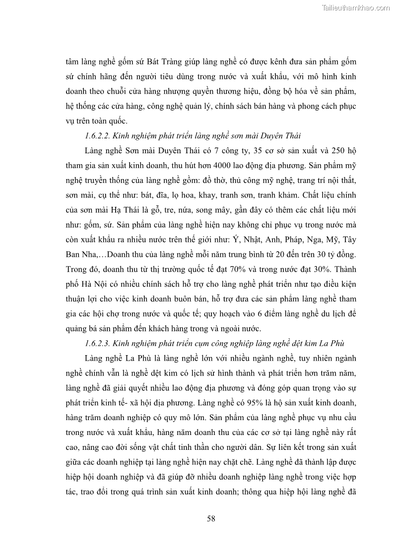Luận án tiến sĩ quản trị kinh doanh Phát triển làng nghề truyền thống đá mỹ nghệ Non Nước - 6 Trang 72