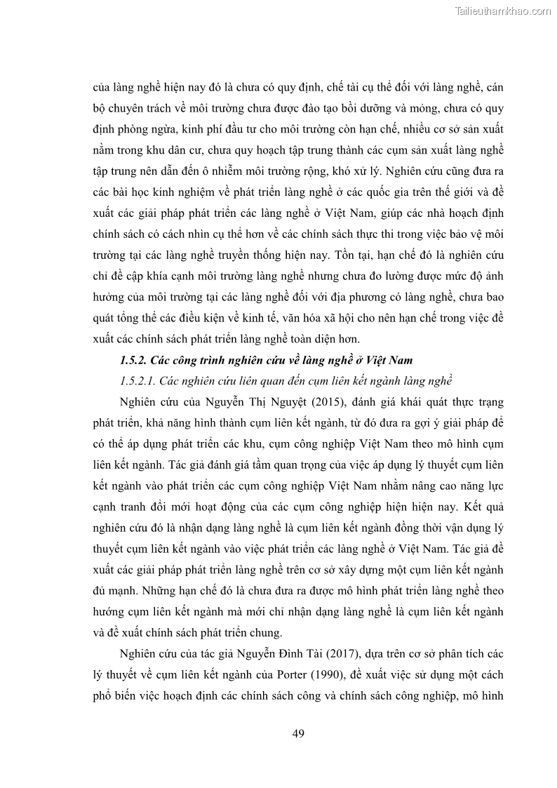 Luận án tiến sĩ quản trị kinh doanh Phát triển làng nghề truyền thống đá mỹ nghệ Non Nước - 6 Trang 63