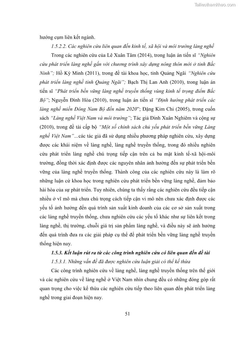 Luận án tiến sĩ quản trị kinh doanh Phát triển làng nghề truyền thống đá mỹ nghệ Non Nước - 6 Trang 65