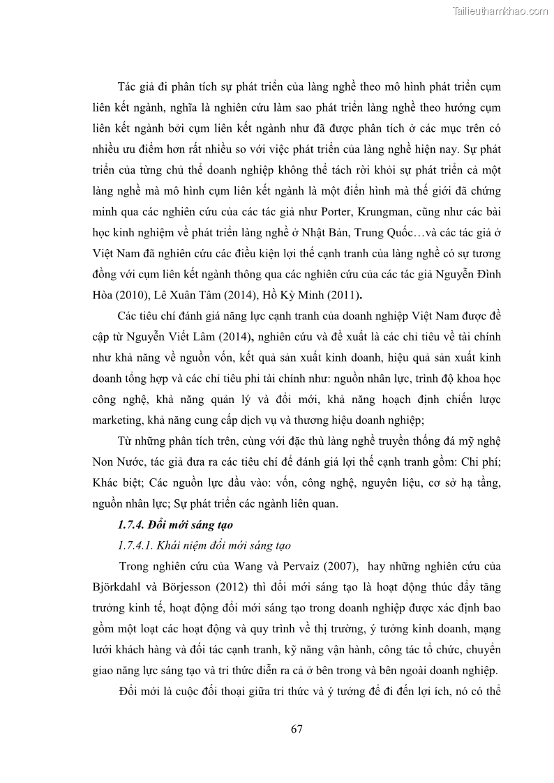 Luận án tiến sĩ quản trị kinh doanh Phát triển làng nghề truyền thống đá mỹ nghệ Non Nước - 7 Trang 81