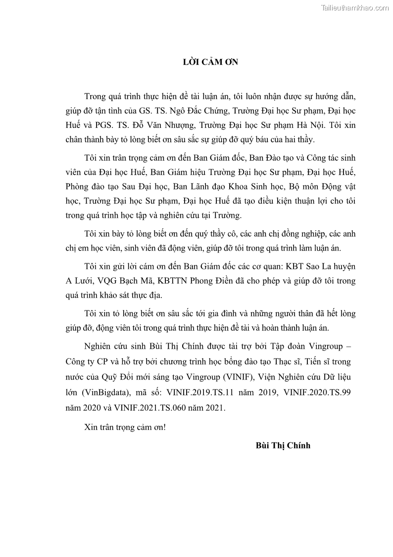 Luận án tiến sĩ sinh học Khu hệ Thân mềm Chân bụng Mollusca: Gastropoda ở nước ngọt và trên cạn Thừa Thiên Huế - 1 Trang 4