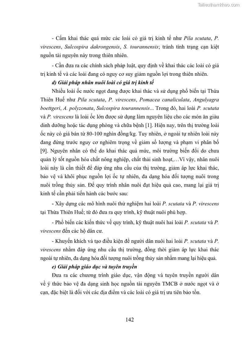Luận án tiến sĩ sinh học Khu hệ Thân mềm Chân bụng Mollusca: Gastropoda ở nước ngọt và trên cạn Thừa Thiên Huế - 13 Trang 155