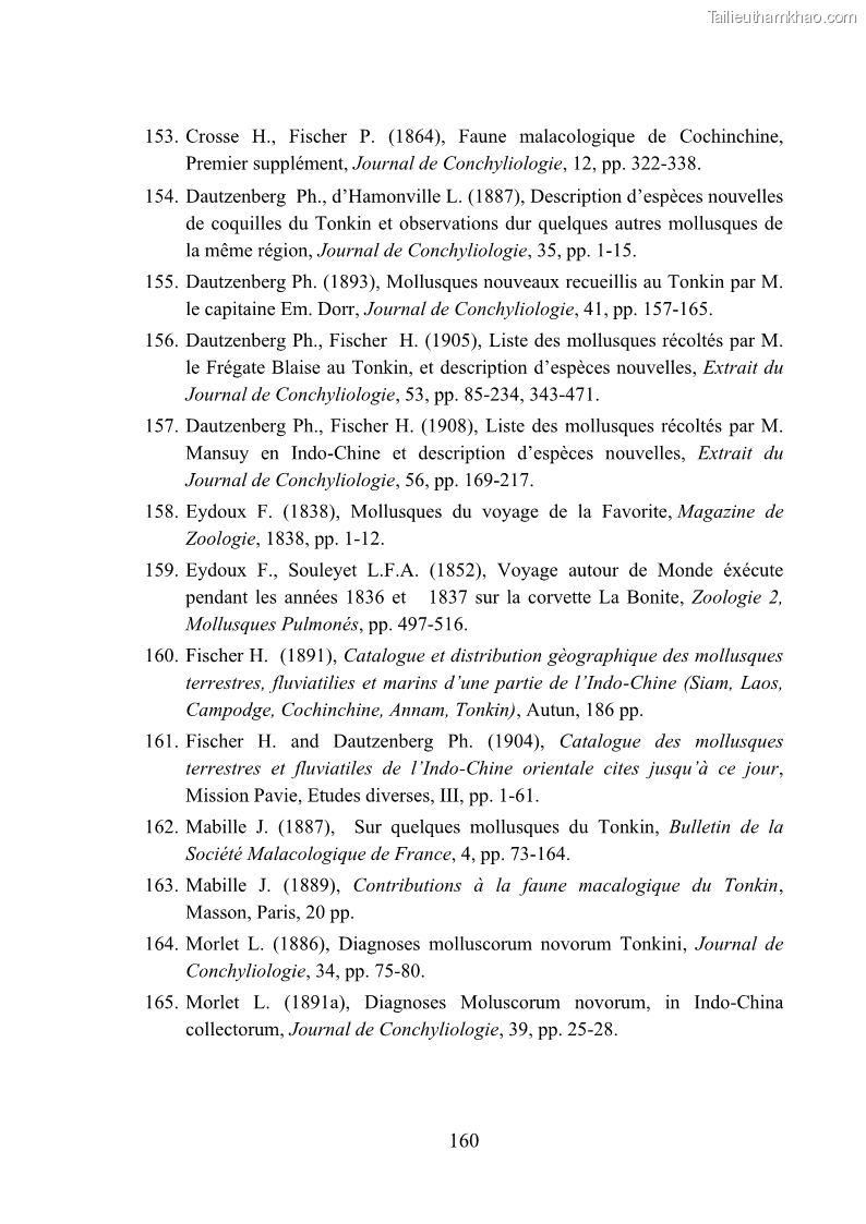 Luận án tiến sĩ sinh học Khu hệ Thân mềm Chân bụng Mollusca: Gastropoda ở nước ngọt và trên cạn Thừa Thiên Huế - 15 Trang 173