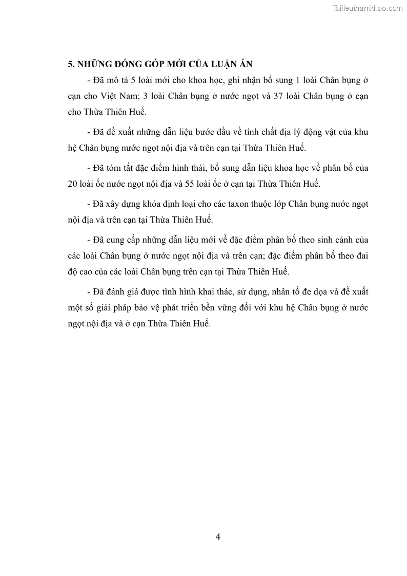Luận án tiến sĩ sinh học Khu hệ Thân mềm Chân bụng Mollusca: Gastropoda ở nước ngọt và trên cạn Thừa Thiên Huế - 2 Trang 17