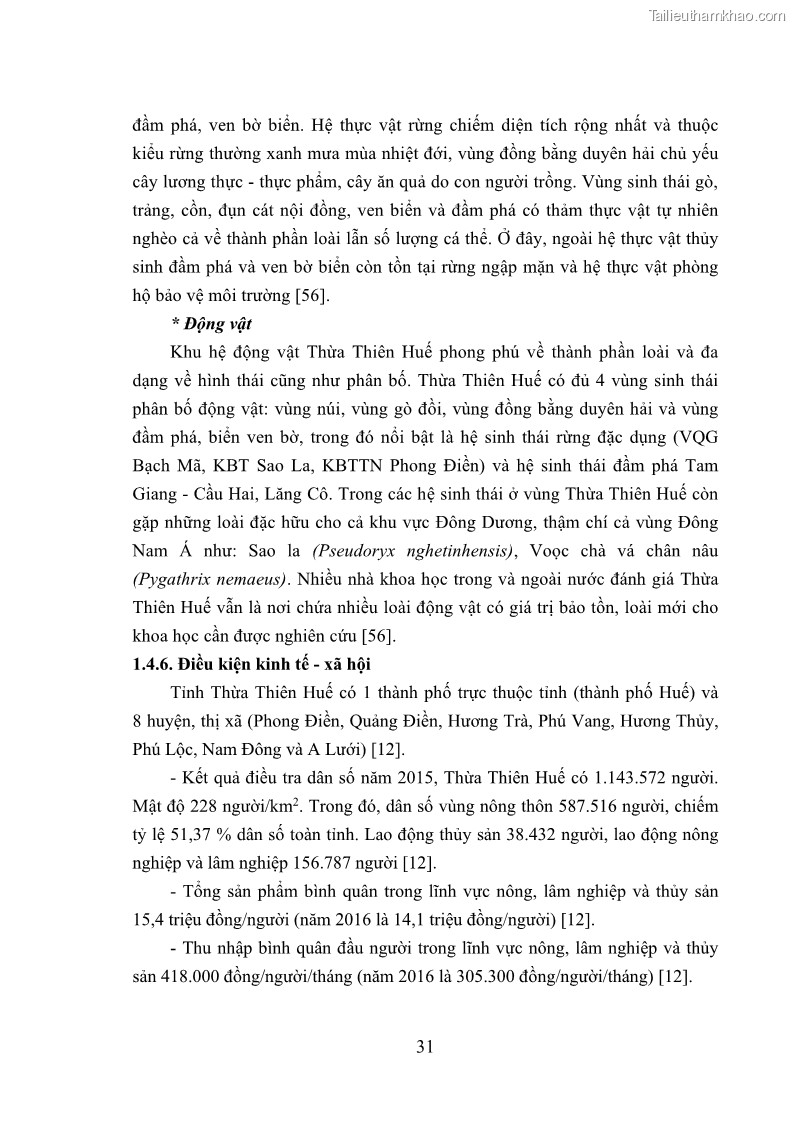 Luận án tiến sĩ sinh học Khu hệ Thân mềm Chân bụng Mollusca: Gastropoda ở nước ngọt và trên cạn Thừa Thiên Huế - 4 Trang 44