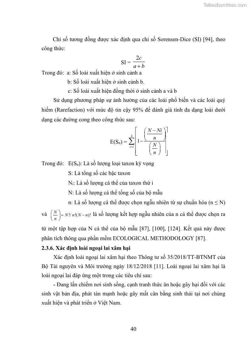 Luận án tiến sĩ sinh học Khu hệ Thân mềm Chân bụng Mollusca: Gastropoda ở nước ngọt và trên cạn Thừa Thiên Huế - 5 Trang 53