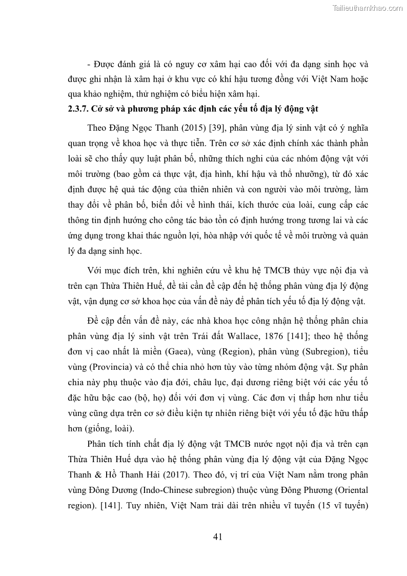 Luận án tiến sĩ sinh học Khu hệ Thân mềm Chân bụng Mollusca: Gastropoda ở nước ngọt và trên cạn Thừa Thiên Huế - 5 Trang 54