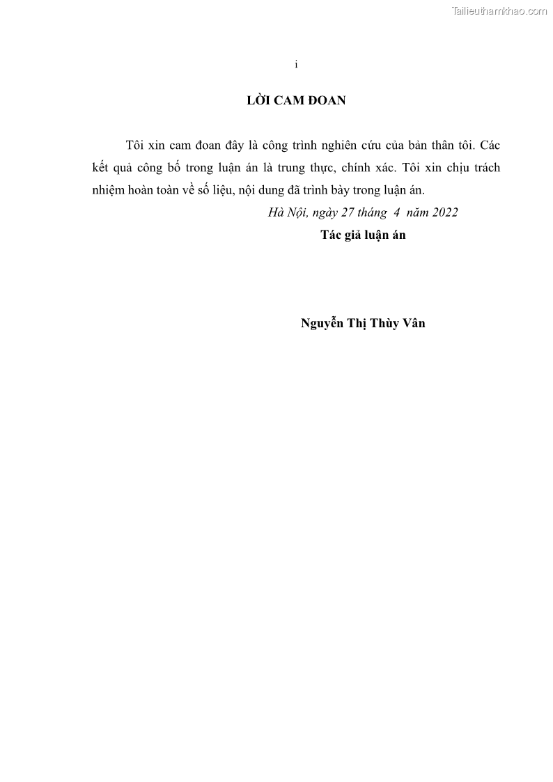 Luận án tiến sĩ sinh học Nghiên cứu đa dạng và sinh tổng hợp Cyclooligomer depsipeptide của nấm ký sinh côn trùng tại Khu Bảo tồn thiên nhiên Copia và Vườn quốc gia Xuân Sơn - 1 Trang 3