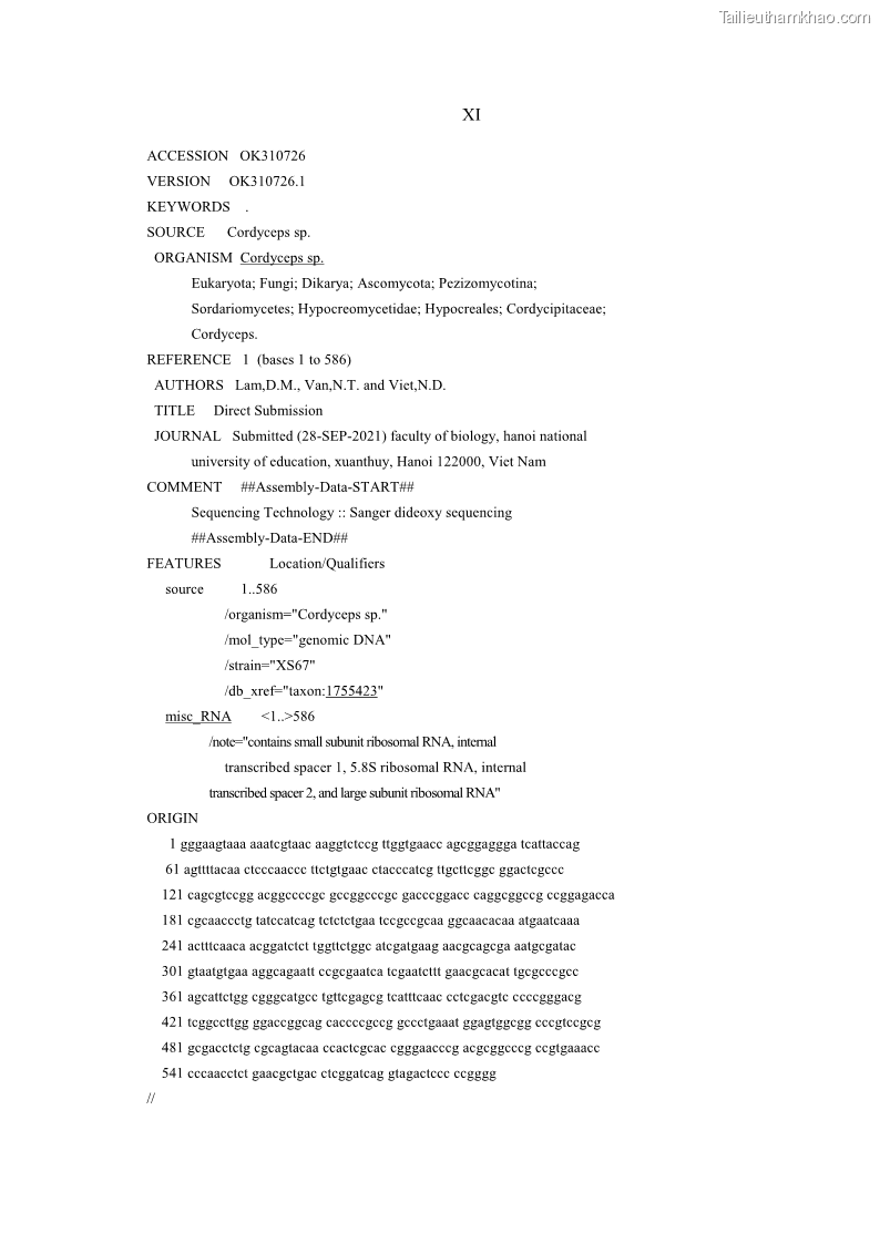 Luận án tiến sĩ sinh học Nghiên cứu đa dạng và sinh tổng hợp Cyclooligomer depsipeptide của nấm ký sinh côn trùng tại Khu Bảo tồn thiên nhiên Copia và Vườn quốc gia Xuân Sơn - 15 Trang 180