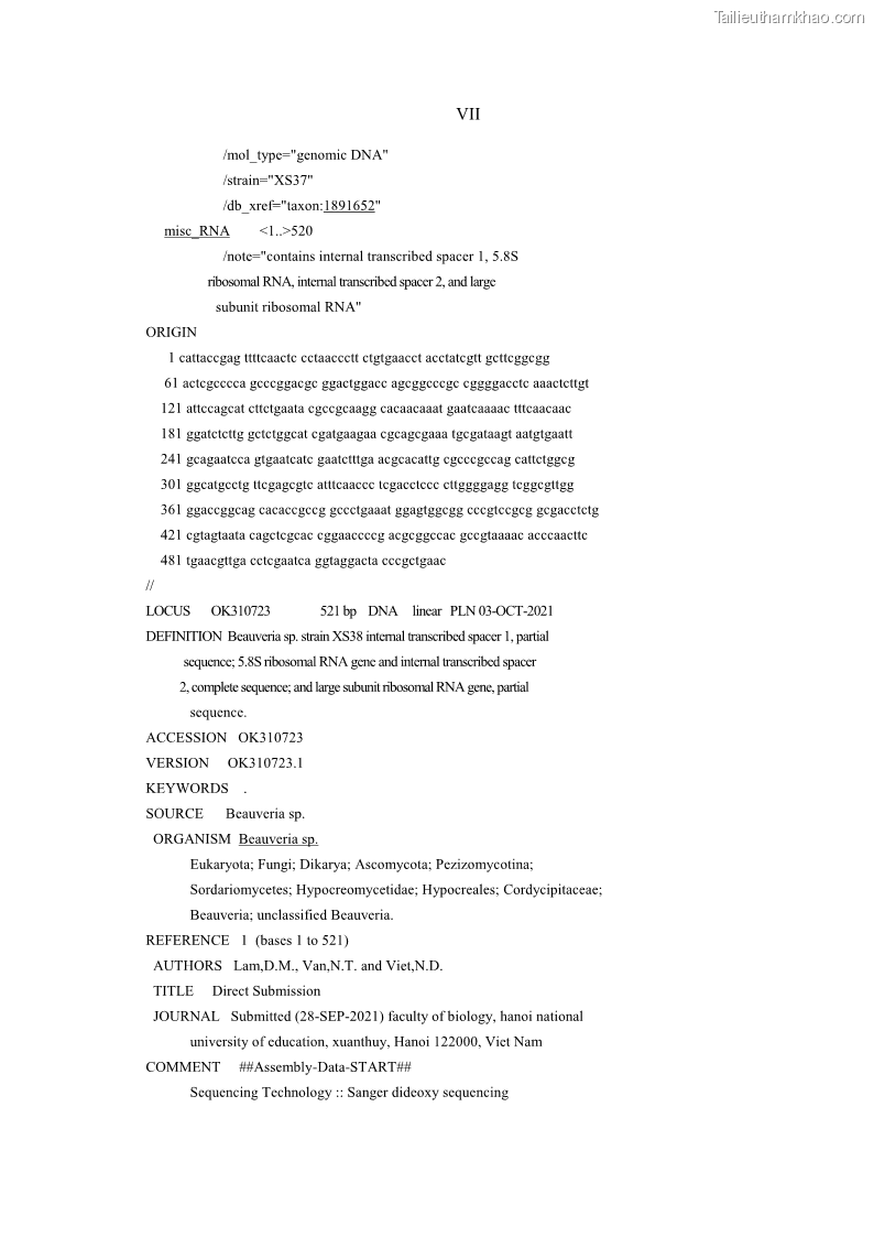 Luận án tiến sĩ sinh học Nghiên cứu đa dạng và sinh tổng hợp Cyclooligomer depsipeptide của nấm ký sinh côn trùng tại Khu Bảo tồn thiên nhiên Copia và Vườn quốc gia Xuân Sơn - 15 Trang 176