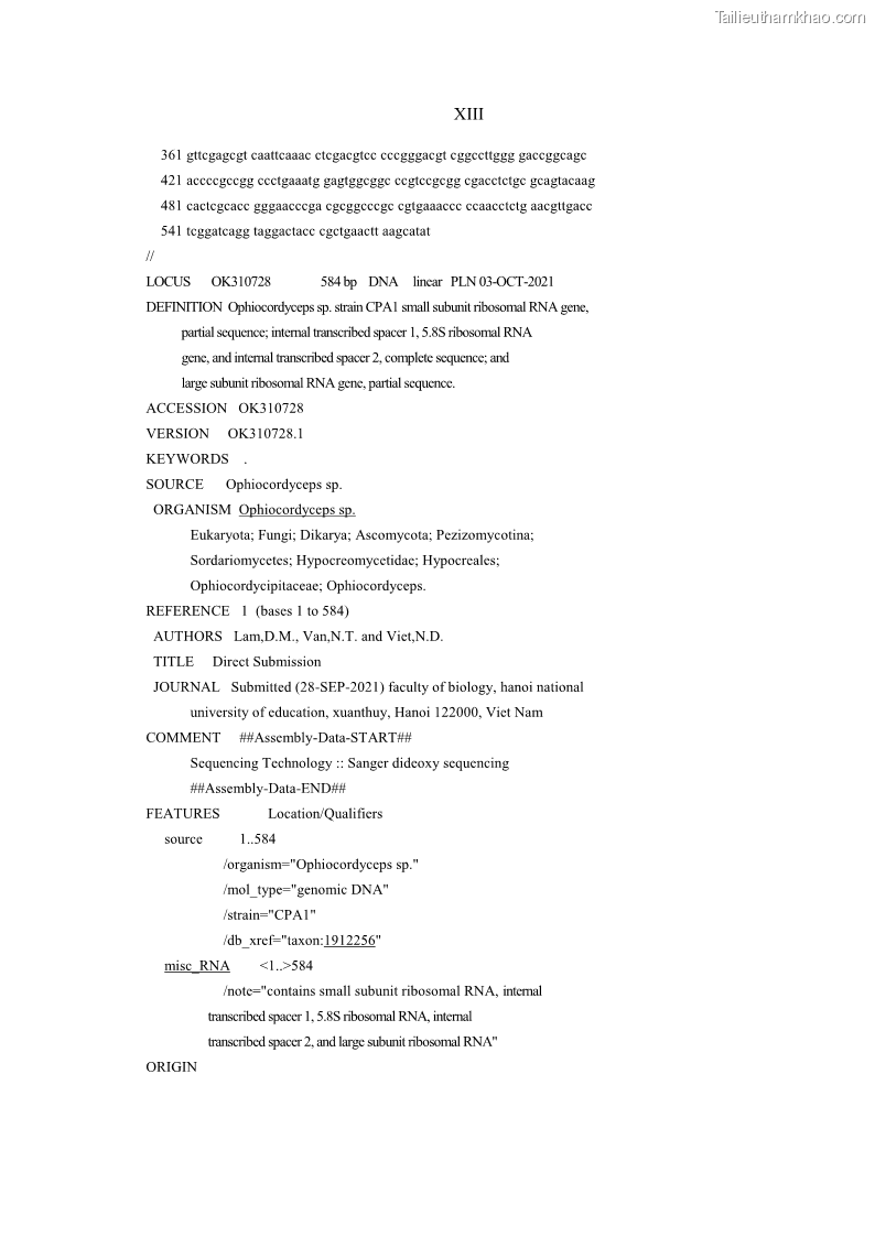 Luận án tiến sĩ sinh học Nghiên cứu đa dạng và sinh tổng hợp Cyclooligomer depsipeptide của nấm ký sinh côn trùng tại Khu Bảo tồn thiên nhiên Copia và Vườn quốc gia Xuân Sơn - 16 Trang 182