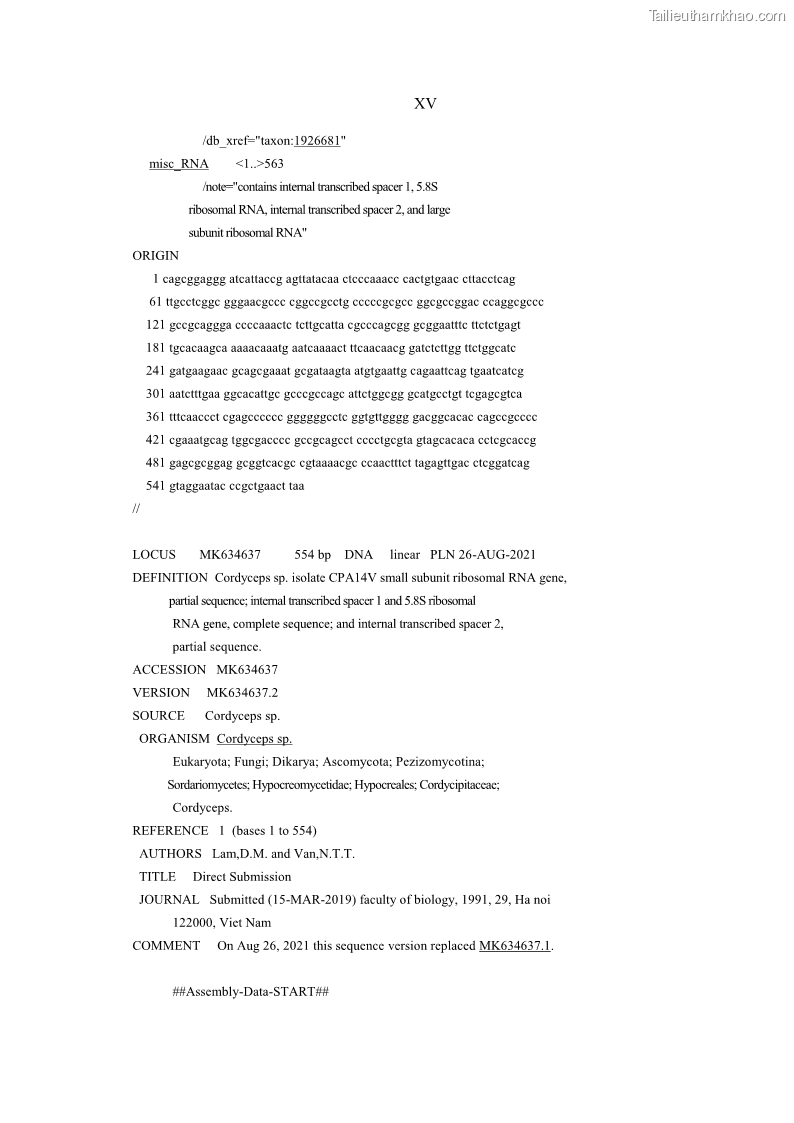 Luận án tiến sĩ sinh học Nghiên cứu đa dạng và sinh tổng hợp Cyclooligomer depsipeptide của nấm ký sinh côn trùng tại Khu Bảo tồn thiên nhiên Copia và Vườn quốc gia Xuân Sơn - 16 Trang 184