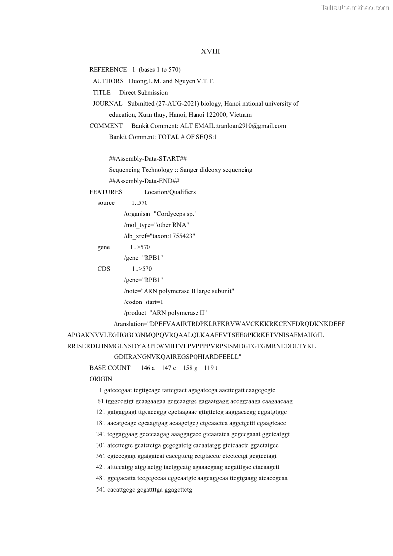 Luận án tiến sĩ sinh học Nghiên cứu đa dạng và sinh tổng hợp Cyclooligomer depsipeptide của nấm ký sinh côn trùng tại Khu Bảo tồn thiên nhiên Copia và Vườn quốc gia Xuân Sơn - 16 Trang 187