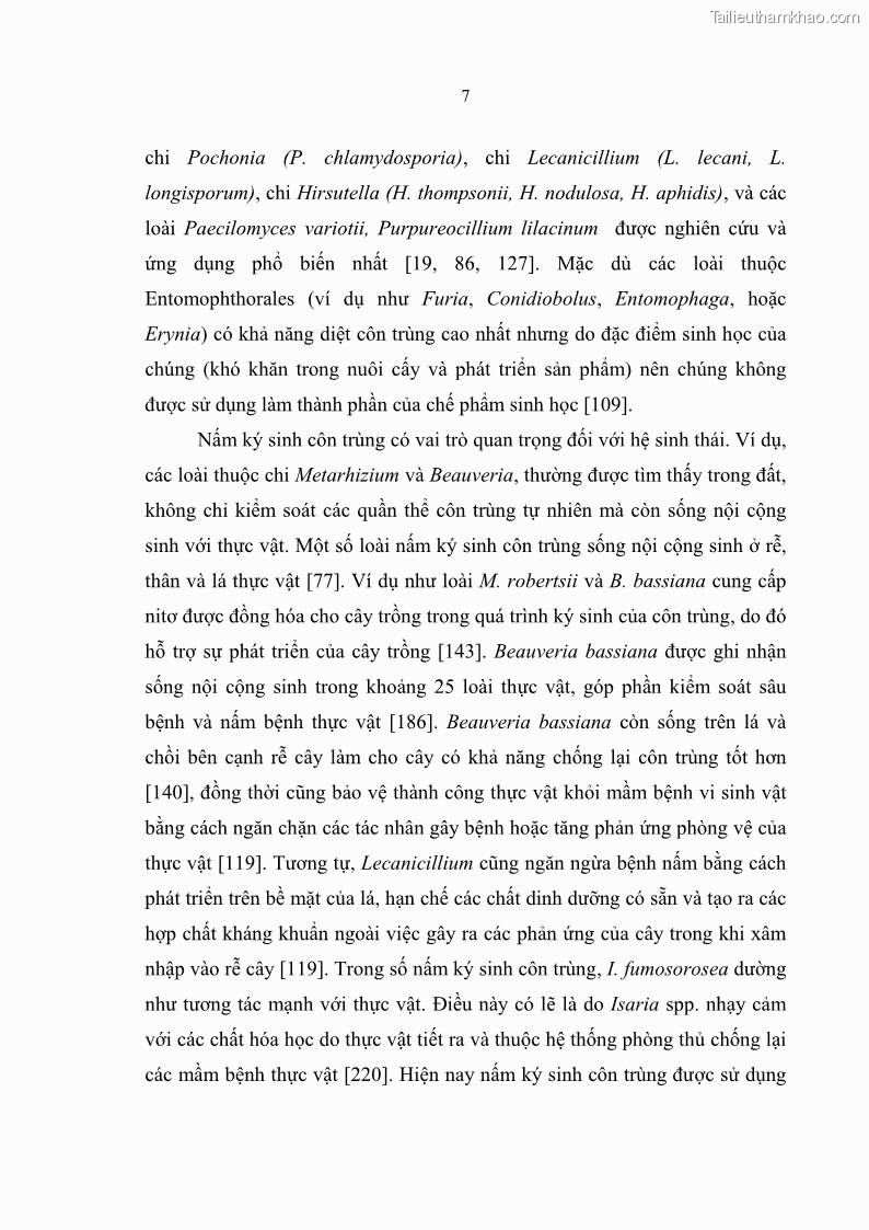 Luận án tiến sĩ sinh học Nghiên cứu đa dạng và sinh tổng hợp Cyclooligomer depsipeptide của nấm ký sinh côn trùng tại Khu Bảo tồn thiên nhiên Copia và Vườn quốc gia Xuân Sơn - 2 Trang 18