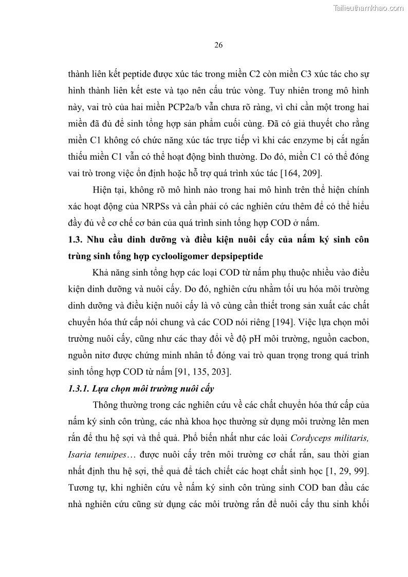 Luận án tiến sĩ sinh học Nghiên cứu đa dạng và sinh tổng hợp Cyclooligomer depsipeptide của nấm ký sinh côn trùng tại Khu Bảo tồn thiên nhiên Copia và Vườn quốc gia Xuân Sơn - 4 Trang 37