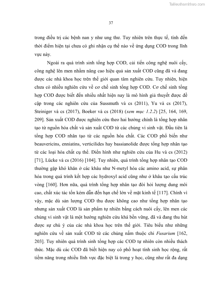Luận án tiến sĩ sinh học Nghiên cứu đa dạng và sinh tổng hợp Cyclooligomer depsipeptide của nấm ký sinh côn trùng tại Khu Bảo tồn thiên nhiên Copia và Vườn quốc gia Xuân Sơn - 4 Trang 48