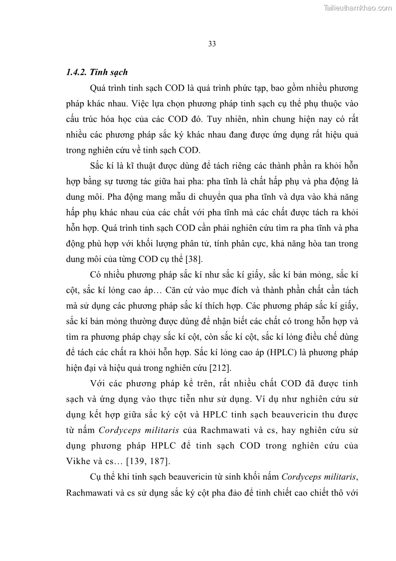 Luận án tiến sĩ sinh học Nghiên cứu đa dạng và sinh tổng hợp Cyclooligomer depsipeptide của nấm ký sinh côn trùng tại Khu Bảo tồn thiên nhiên Copia và Vườn quốc gia Xuân Sơn - 4 Trang 44