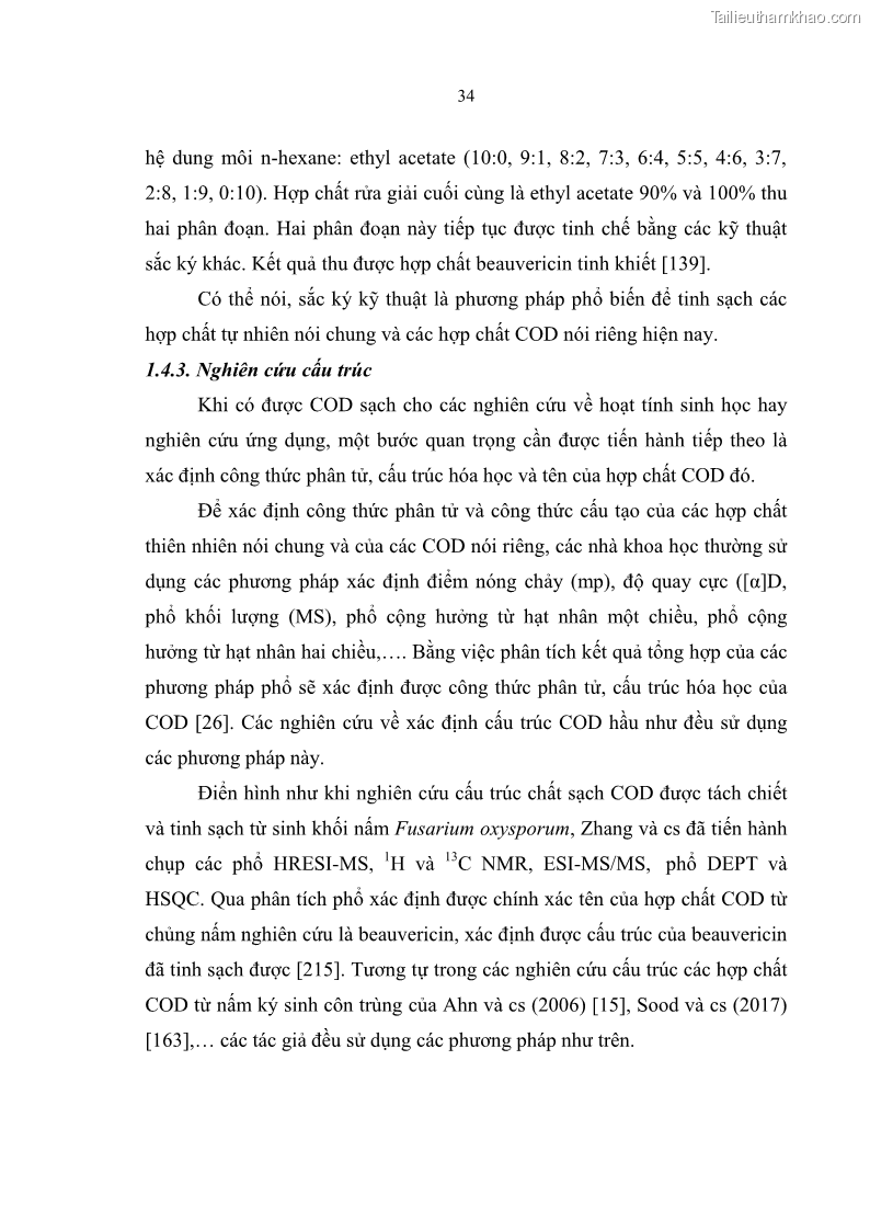 Luận án tiến sĩ sinh học Nghiên cứu đa dạng và sinh tổng hợp Cyclooligomer depsipeptide của nấm ký sinh côn trùng tại Khu Bảo tồn thiên nhiên Copia và Vườn quốc gia Xuân Sơn - 4 Trang 45