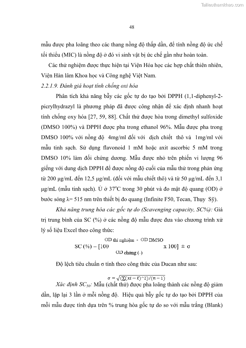 Luận án tiến sĩ sinh học Nghiên cứu đa dạng và sinh tổng hợp Cyclooligomer depsipeptide của nấm ký sinh côn trùng tại Khu Bảo tồn thiên nhiên Copia và Vườn quốc gia Xuân Sơn - 5 Trang 59