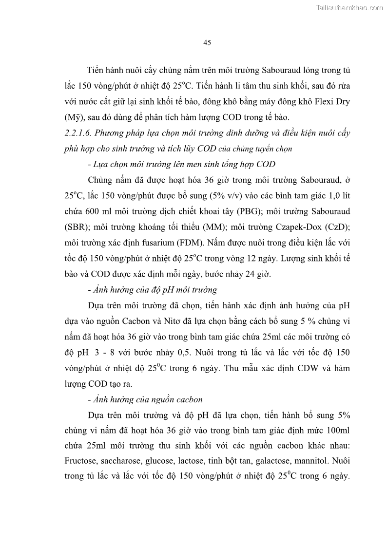 Luận án tiến sĩ sinh học Nghiên cứu đa dạng và sinh tổng hợp Cyclooligomer depsipeptide của nấm ký sinh côn trùng tại Khu Bảo tồn thiên nhiên Copia và Vườn quốc gia Xuân Sơn - 5 Trang 56