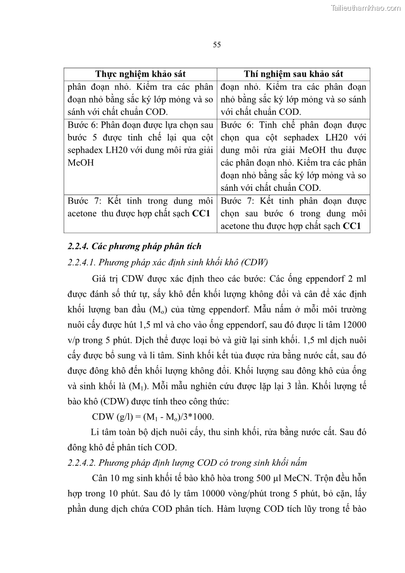 Luận án tiến sĩ sinh học Nghiên cứu đa dạng và sinh tổng hợp Cyclooligomer depsipeptide của nấm ký sinh côn trùng tại Khu Bảo tồn thiên nhiên Copia và Vườn quốc gia Xuân Sơn - 6 Trang 66