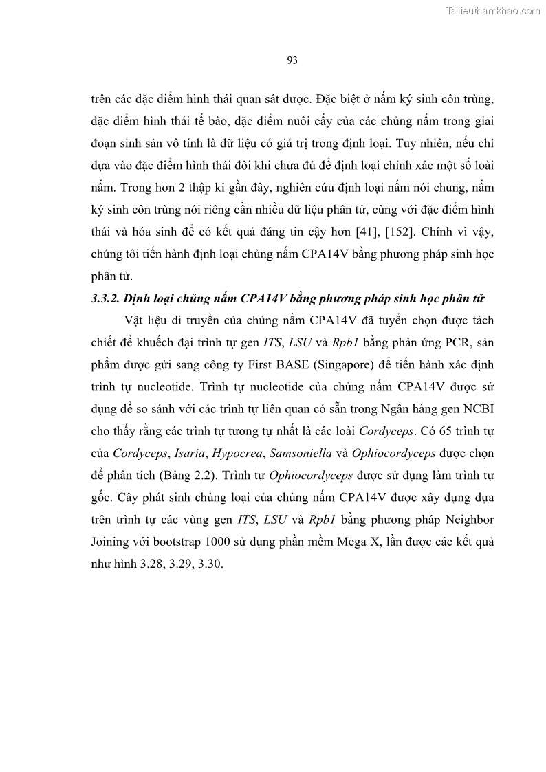 Luận án tiến sĩ sinh học Nghiên cứu đa dạng và sinh tổng hợp Cyclooligomer depsipeptide của nấm ký sinh côn trùng tại Khu Bảo tồn thiên nhiên Copia và Vườn quốc gia Xuân Sơn - 9 Trang 104
